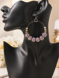 Confetti Victory Hoop Earrings