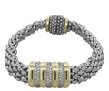 Two Tone Cz Magnetic Bracelet