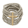 Covered in Grace Stack Bracelet w/ Cross
